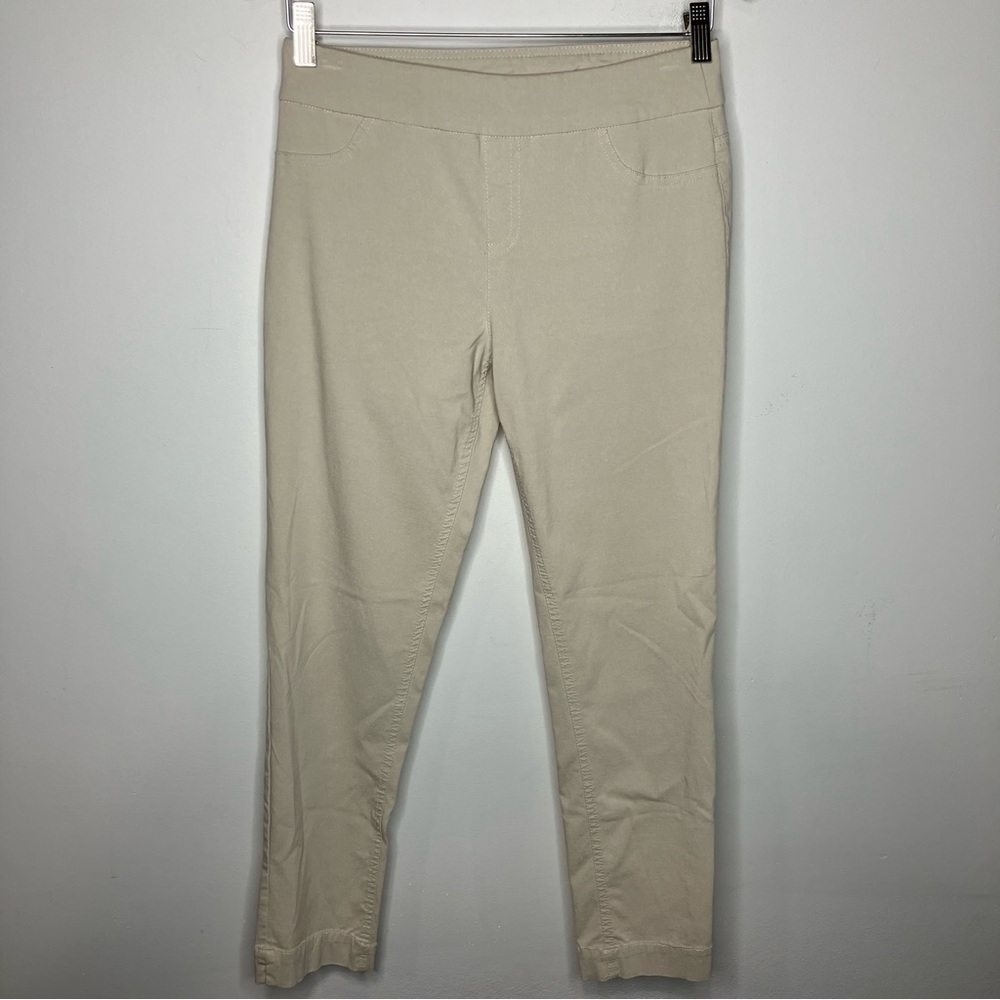 Soft Surroundings skinny pants tan cream size small